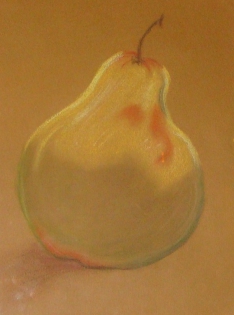 ‟Bonne poire‟ Craie de pastel tendre sur papier 
21x29,7 cm
2008
