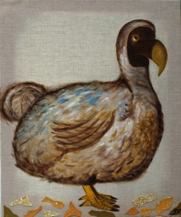 Dodo, doux volatile Huile sur toile de lin 
38 x 46 cm
180€